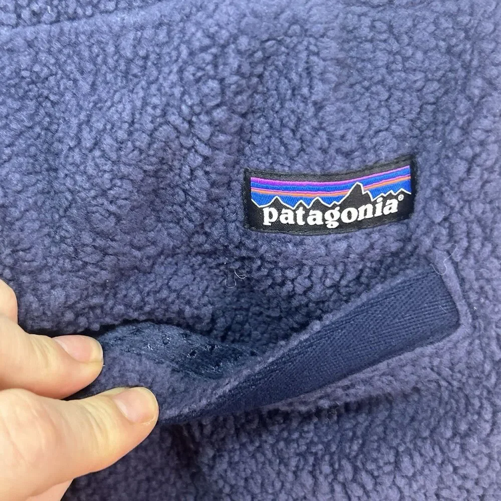 PATAGONIA HEAVY PILE FLEECE SWEATPANTS/ Joggers Navy Fuzzy Pants Women XXS